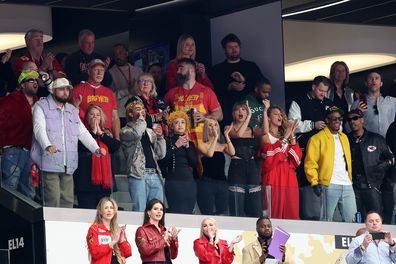 Lana Del Rey, Ice Spice, Donna Kelce, Jason Kelce, Taylor Swift and Blake Lively 