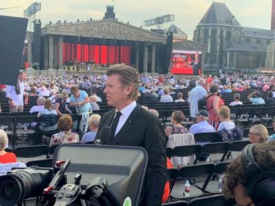 Richard Wilkins setting up for André Rieu concert in Maastricht in the Netherlands 