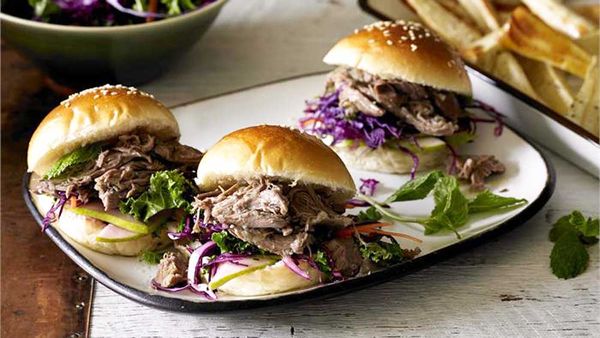 Pear and sage lamb sliders by Poh Ling Yeow