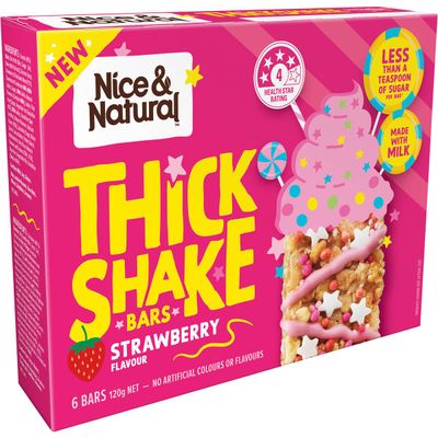 Nice & Natural Thick Shake Bars Strawberry Flavoured
