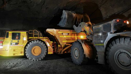 Inside the nickel mine in Leinster, WA. (AAP)