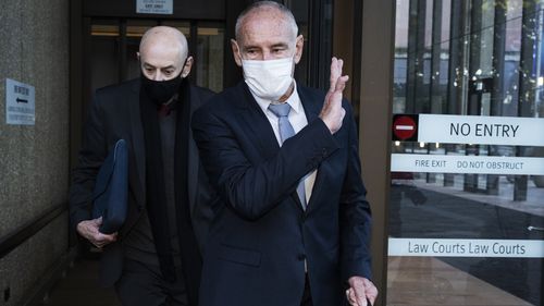 Chris Dawson leaves the Supreme Courts in Sydney on June 10.