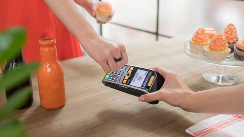 Bankwest's 'Halo smart ring', which can be bought for $39, puts a person's personal banking details on their finger (Supplied).