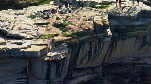 Two teenage boys jumped from rocks in Maroubra, in Sydney's East.