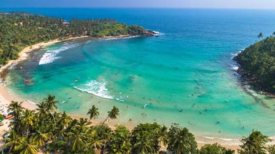 Hiriketiya in Dikwella is among the stunning surf beaches of Sri Lanka.