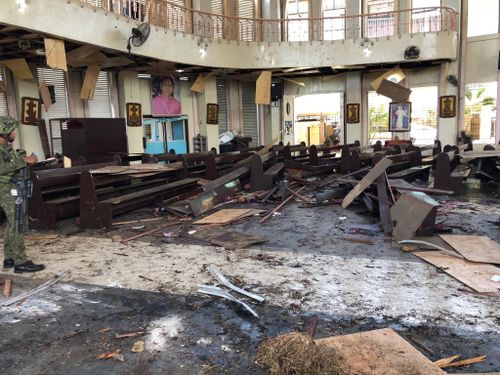 Jolo's Our Lady of Mount Carmel cathedral was bombed on Sunday.