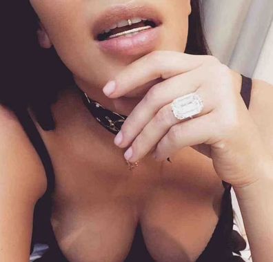 Kim Kardashian famously flaunted her 20-carat engagement ring hours before the heist in 2016.