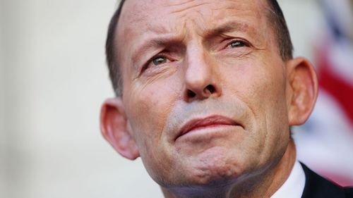 Mr Abbott's bizarre speech made headlines in the UK and back home. (AAP)
