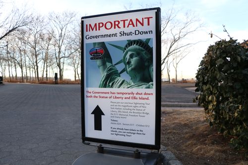 The Statue of Liberty and Ellis Island has temporarily shut down following the government shutdown. (AAP)