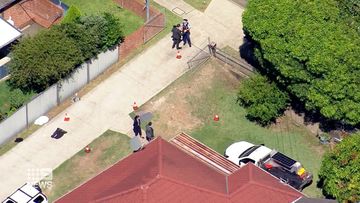 A 29-year-old man has died after being shot by police during a &quot;frightening&quot; confrontation in Sydney&#x27;s south-west, officers say.Police said they were called to what they say was a domestic violence report at home ﻿in William Street, Yagoona, about 8.50am.