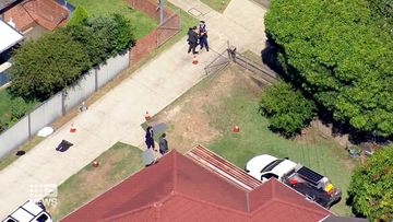 A 29-year-old man has died after being shot by police during a &quot;frightening&quot; confrontation in Sydney&#x27;s south-west, officers say.Police said they were called to what they say was a domestic violence report at home ﻿in William Street, Yagoona, about 8.50am.