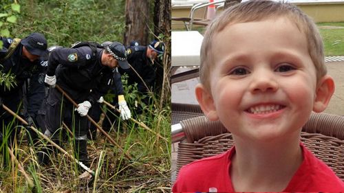 Police search bushland around Kendall on the NSW mid-north coast in 2018 for clues surrounding William's disappearance.