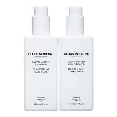 <p>Gloss Moderne <a href="https://www.sephora.com.au/products/gloss-moderne-clean-luxury-shampoo/v/default" target="_blank" draggable="false">Clean Luxury Shampoo</a><a href="https://www.sephora.com.au/products/gloss-moderne-clean-luxury-shampoo/v/default" target="_blank" draggable="false">&nbsp;and conditioner</a>, $64.00 each</p>