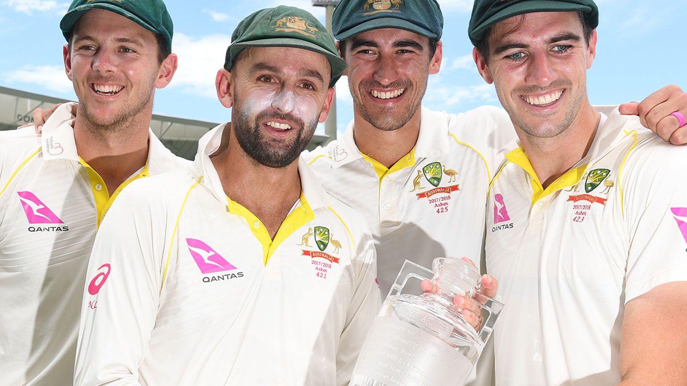 Josh Hazlewood, Nathan Lyon, Mitchell Starc and Pat Cummins starred in Australia&#x27;s 2017-18 Ashes win.
