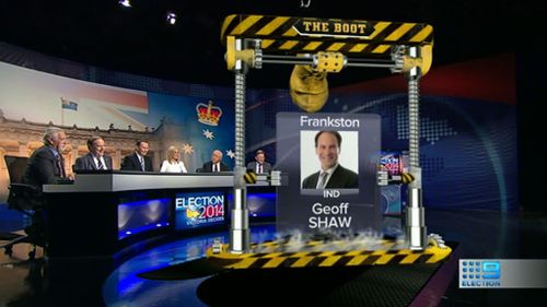 Independent MP Geoff Shaw was given the honour of being the test subject for The Boot. (9NEWS)