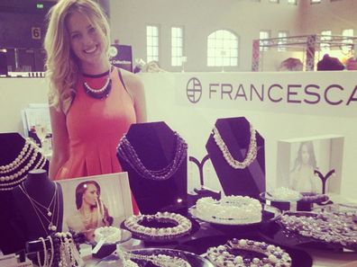 Hannah Vasicek at the Francesca jewellery market stall she ran as a teen.