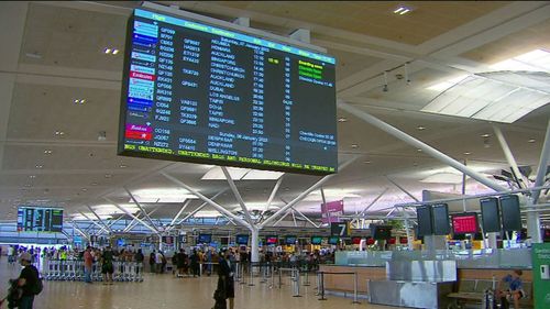 Heavy winds are disrupting flights at Sydney Airport.