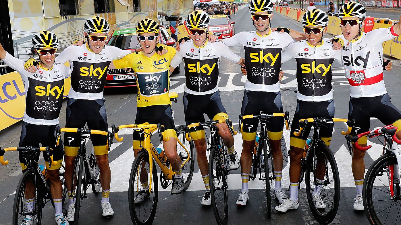 Sky Team at the Tour de France