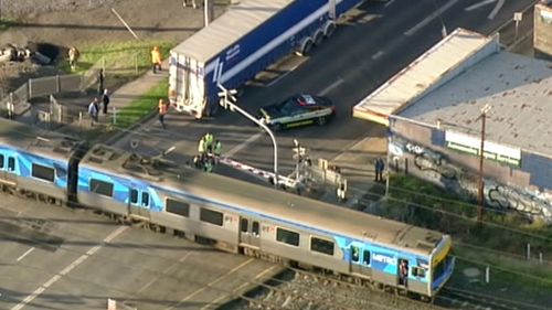 Train collides with truck in Melbourne’s south-east