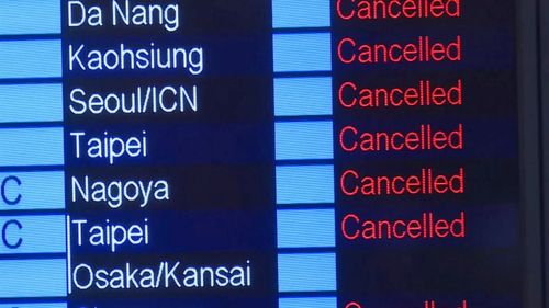 Flights were cancelled right across south-east Asia.