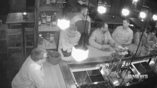 The men openly told bar staff they'd come back for the hammer. Picture: 9NEWS