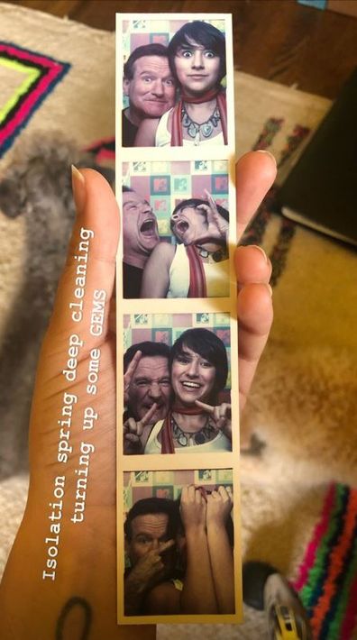 Zelda Williams and Robin Williams, photo booth, throwback. coronavirus, spring clean