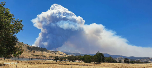The fire is moving within Mt Lawson National Park.
