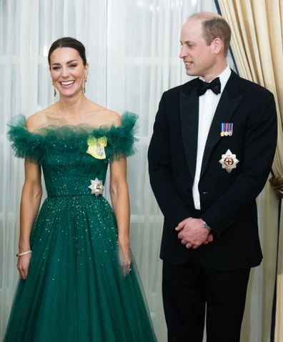 Catherine, Duchess of Cambridge and Prince William, Duke of Cambridge attend a dinner hosted by the Governor General of Jamaica