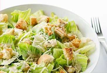 What cultivar of lettuce is traditionally used to make a Caesar salad?