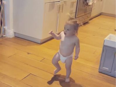 Baby walking.