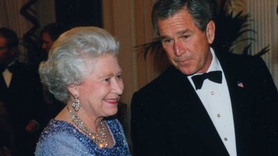 The Queen poked fun at President George W. Bush