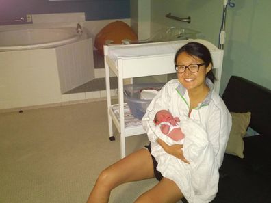 Sarah Yip delivered her first son via water birth.