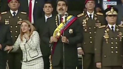 President Maduro has blamed the attack on Colombian opposition groups.