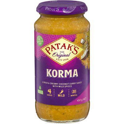 Patak's Korma Curry Simmer Sauce - 145 calories