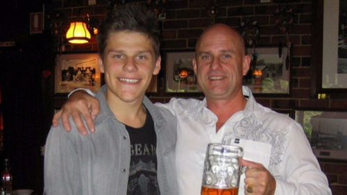 Mark Gason (right) with his only son, Ashleigh. Picture: 9NEWS