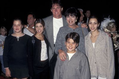 Last but not least. The Kardashian clan step out on the town in 1995, wearing a matching grey scale colour palette. Wow.<br/><br/>(Left to right: Khloe Kardashian, Kourtney Kardashian, Bruce Jenner, Kris Kardashian, Robert Kardashian and Kim Kardashian / Source: Getty)