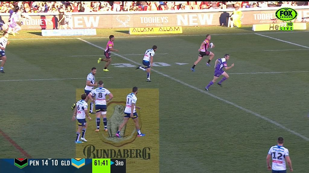 Moylan goes off after intercept try