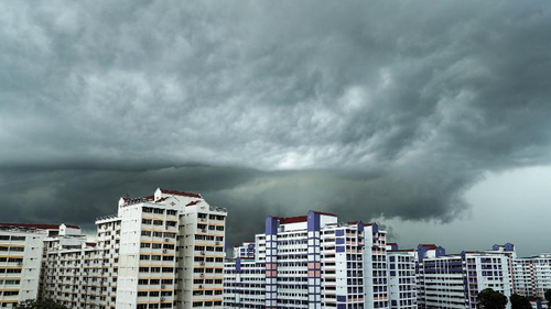 Storm clouds seen in the western part of Singapore.