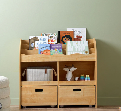  Mocka. Theo Kids Bookshelf and Toy Drawer Organiser