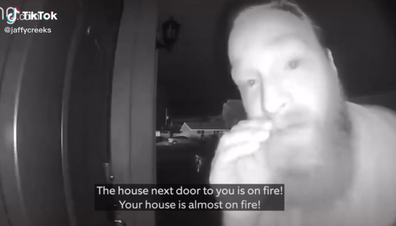 Neighbours save woman from house fire through security camera