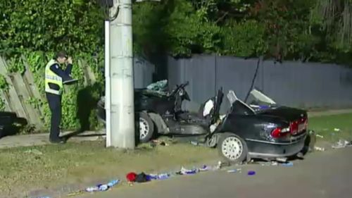 The high-speed crash in Mount Evelyn in 2015. (9NEWS)