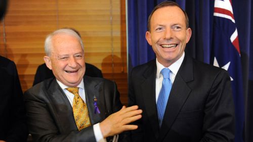 Tony Abbott with Phillip Ruddock.