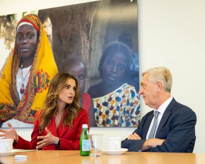 Queen Rania visits UNHCR in New York, September 2023