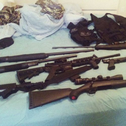 A picture of guns which was posted on the Instagram account of Nikolas Cruz. Picture:AAP