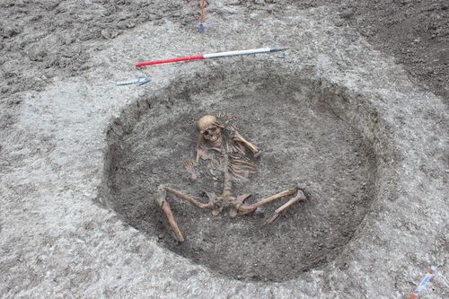 Among the remains found by water workers in Oxfordshire, England, were a woman with her hands bound and her feet cut off and another with their head by their feet.