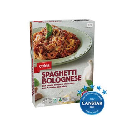 Coles Frozen Convenience Meal Spaghetti Bolognese 375 grams: 452 calories
