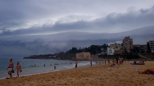 Storm clouds over Coogee yesterday evening. (Grace Geary/Supplied)