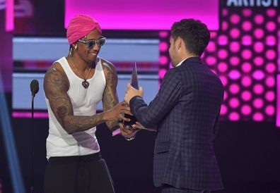 Nick Cannon onstage during the 2017 American Music Awards at Microsoft Theater on November 19, 2017 in Los Angeles, California.