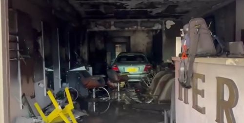 Campsie Hera Hair Salon crashes into fire