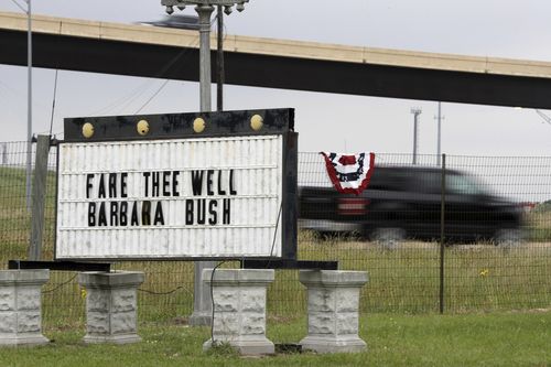 Texas A&amp;M University has paid tribute to Barbara Bush since her passing earlier this week. (AAP)